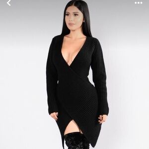 Fashion Nova Right Intentions Knitted Sweater Dress